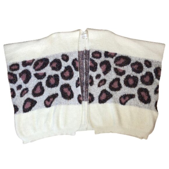 Anthropologie Kenzie Leopard Shimmer wrap open front  Sweater Cardigan. NWOT - Picture 14 of 16